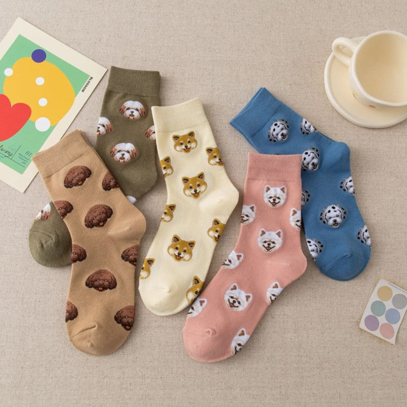 New Cotton Cute Shiba Inu Women's Socks