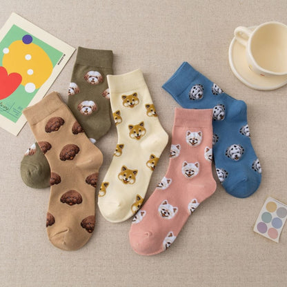 New Cotton Cute Shiba Inu Women's Socks