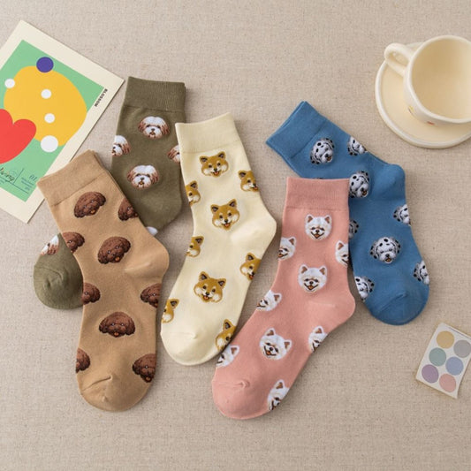 New Cotton Cute Shiba Inu Women's Socks