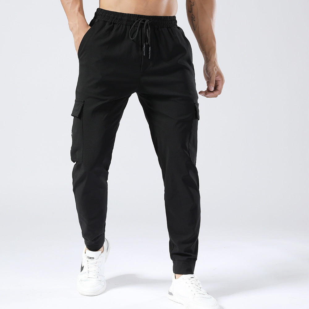 Plus Size Cropped Wear-resistant Breathable Men's Casual Pants