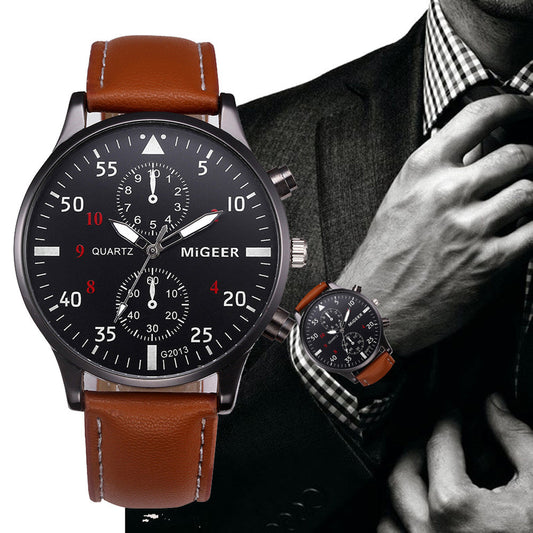 Retro Design Leather Band Watch
