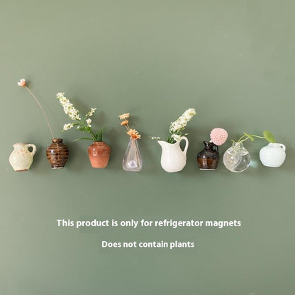 Three-dimensional Decoration Magnetic Ceramic Mini Vases