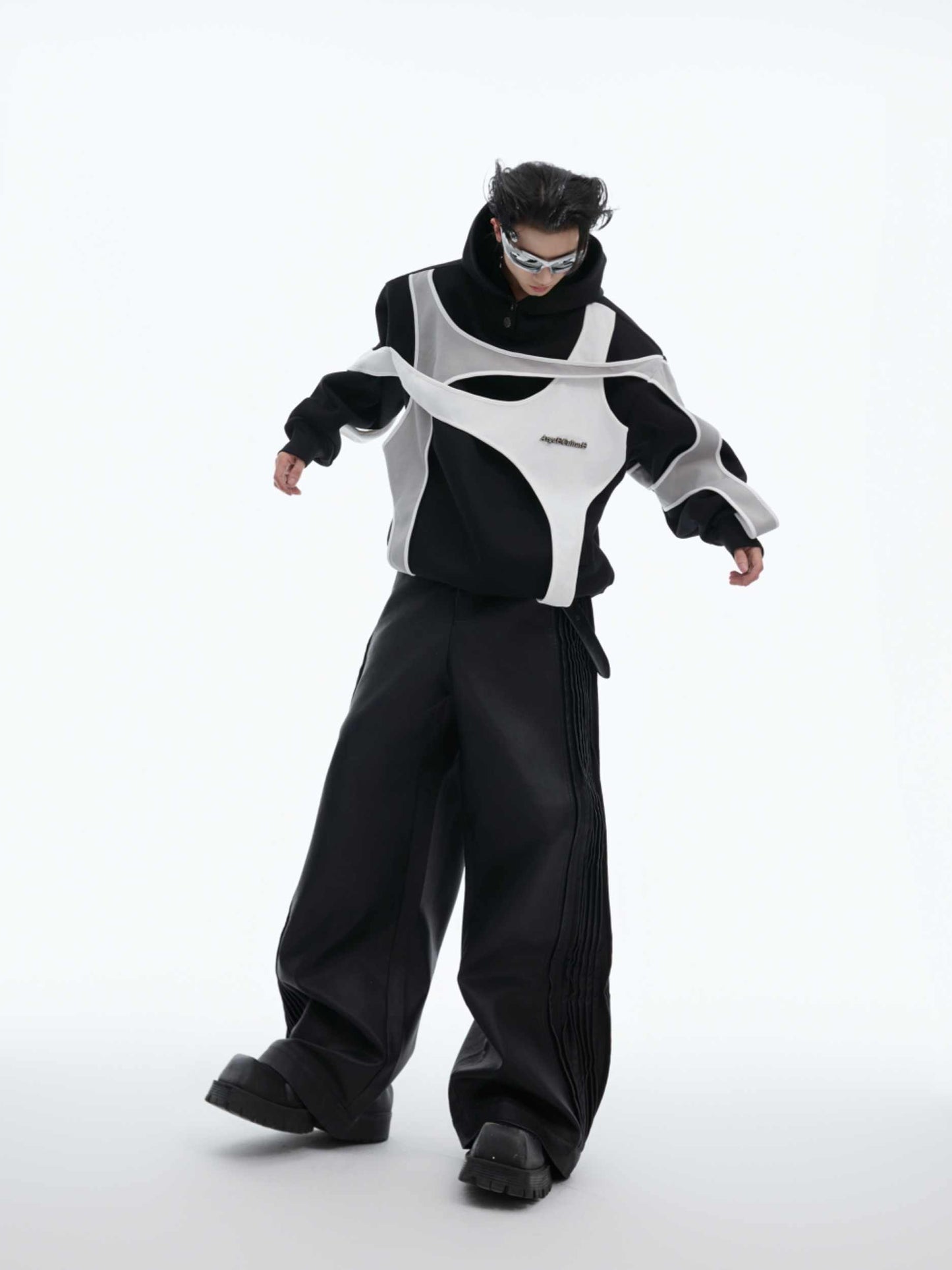 CROSS STICHED HOODIE