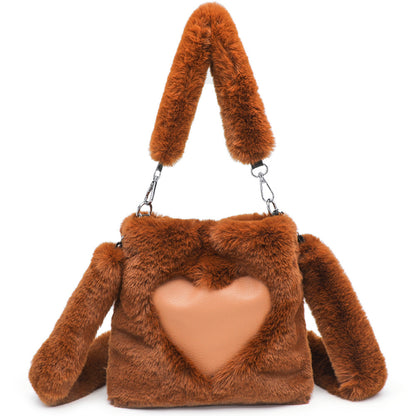 Women Fluffy Shoulder Bag Top-handle Bag