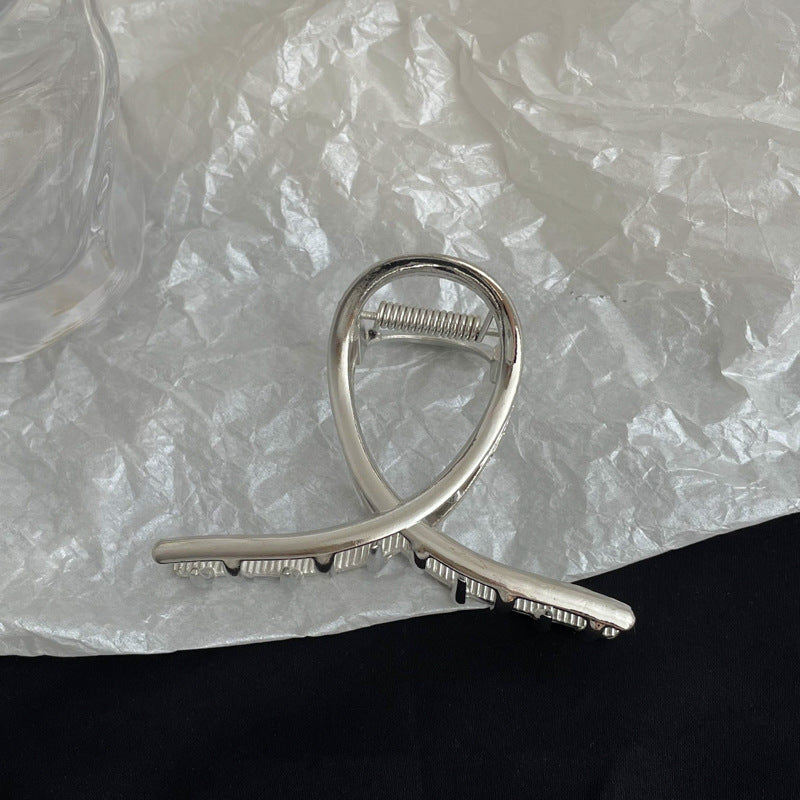 Silver Metal Barrettes Updo Hair Claw