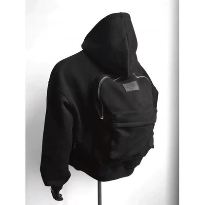 Coat Flower Gray BackPack Hoddie