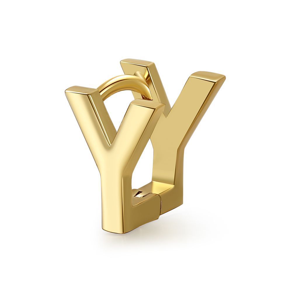 18K Gold Color Preserving Jewelry Name Letter Earrings Earrings