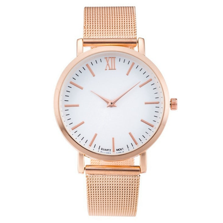 Vansvar fashion brand silver and gold mesh band creative marble wristwatch
