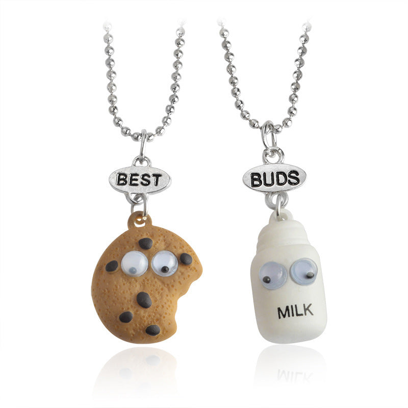 Three-dimensional cookies milk best BUDS necklace