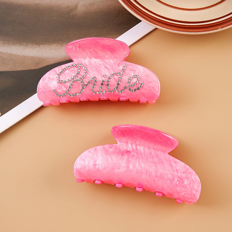 Multi-Diamond Acrylic Shower Shark Claw Clip