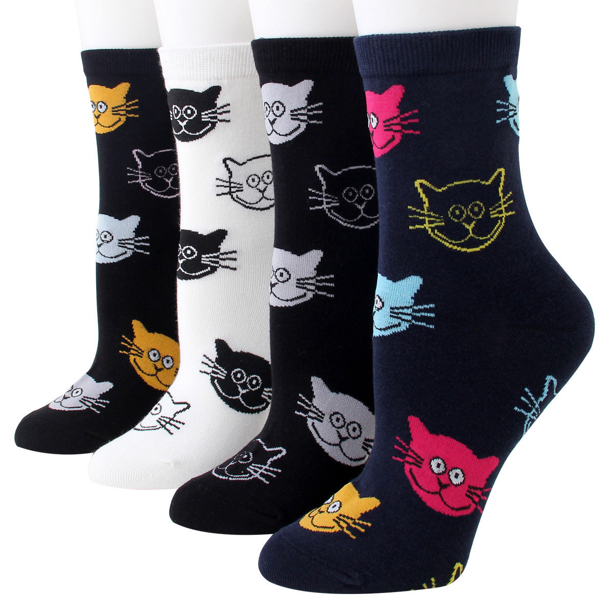 New Cute Cartoon Cat Casual Women's Socks