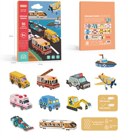 3D Three-dimensional Origami Robot Hand-assembled Toy