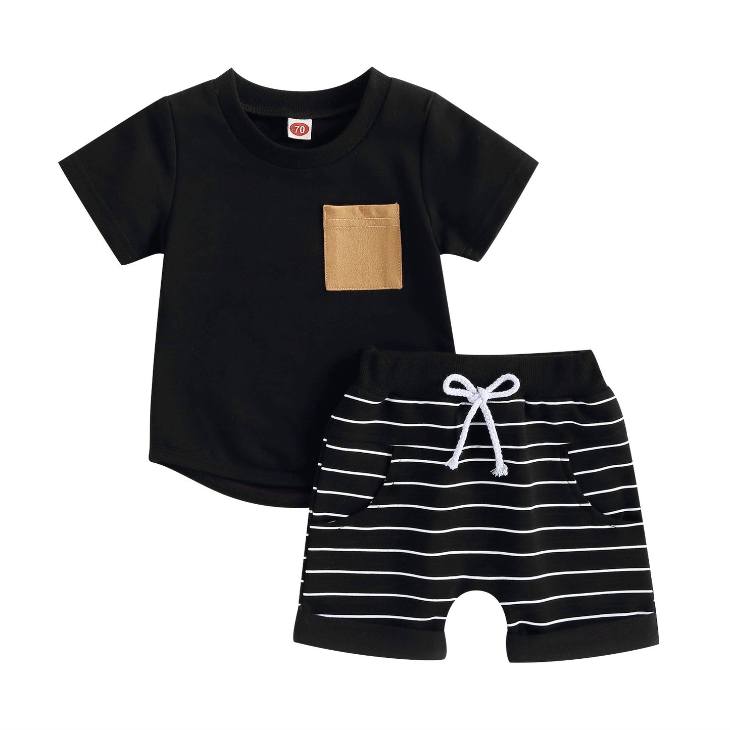 男の子用Tシャツ ストライプ ショートパンツ スーツ