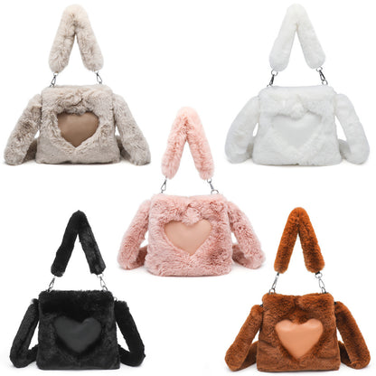 Women Fluffy Shoulder Bag Top-handle Bag