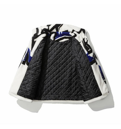 Fashion Printed Loose New Men's Fleece Cotton-padded Coat