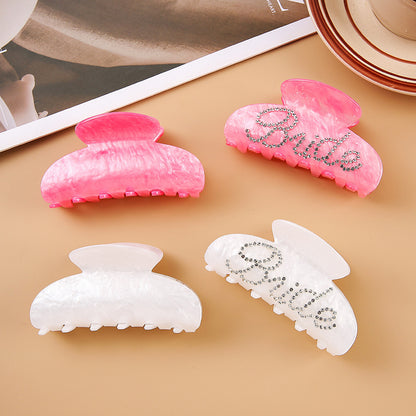 Multi-Diamond Acrylic Shower Shark Claw Clip