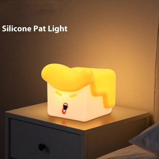 Creative Trump Style Small Night USB Charging Silicone Pat Lamp