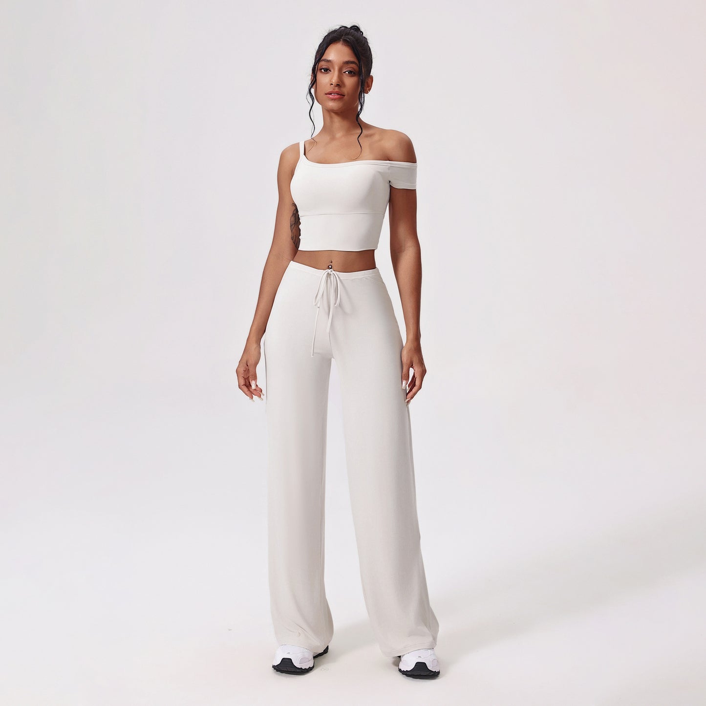 SLANT SHOULDER YOGA 2 PIECE SUIT