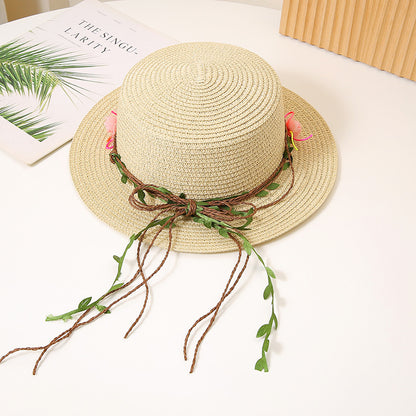 Women's Flat Straw Sun Protection Sun-proof Western Style Beach Hat