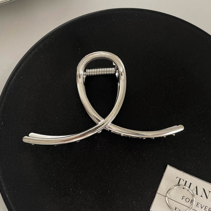 Silver Metal Barrettes Updo Hair Claw