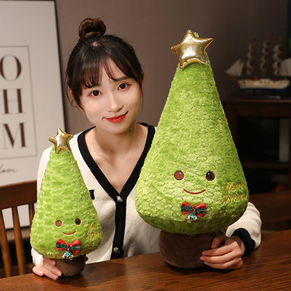 Christmas Tree Doll Decorating Throw Pillows