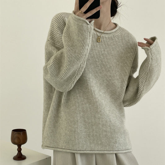 WHISPER KNIT PULLOVER SWEATER