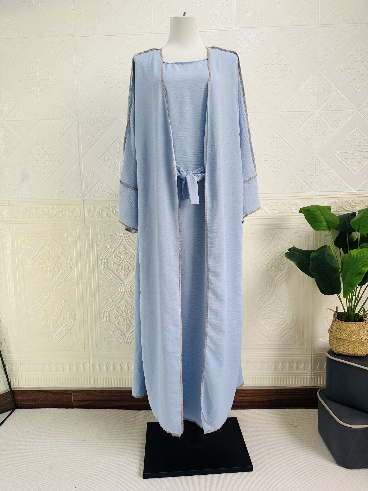 Cardigan With Inner Wear Dress Abaya