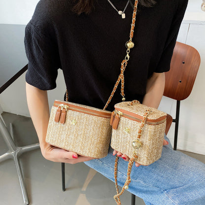 Simple Box Style Bag Straw Fairy Forest Series Bag