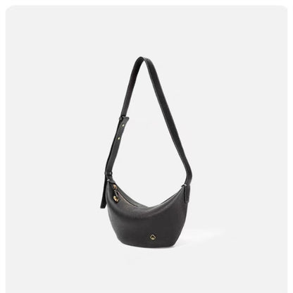 Soft Boat Vegan Leather Horn Shoulder Crossbody Bag