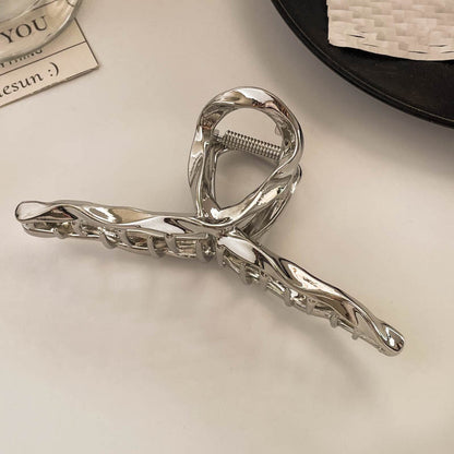 Silver Metal Barrettes Updo Hair Claw