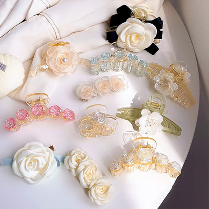 Rose Flower Style Hair Claw