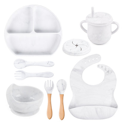 Silicone Solid Colors Babies' Tableware Set