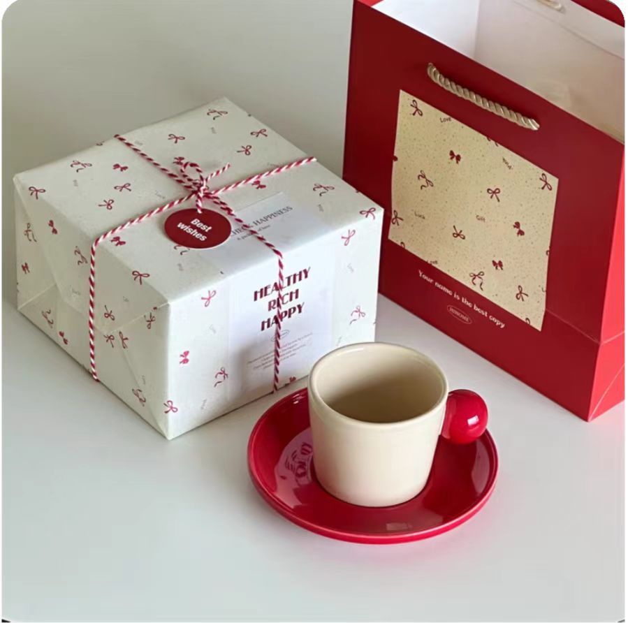 Irregular Cute Cherry Art Gift Ceramic Mug