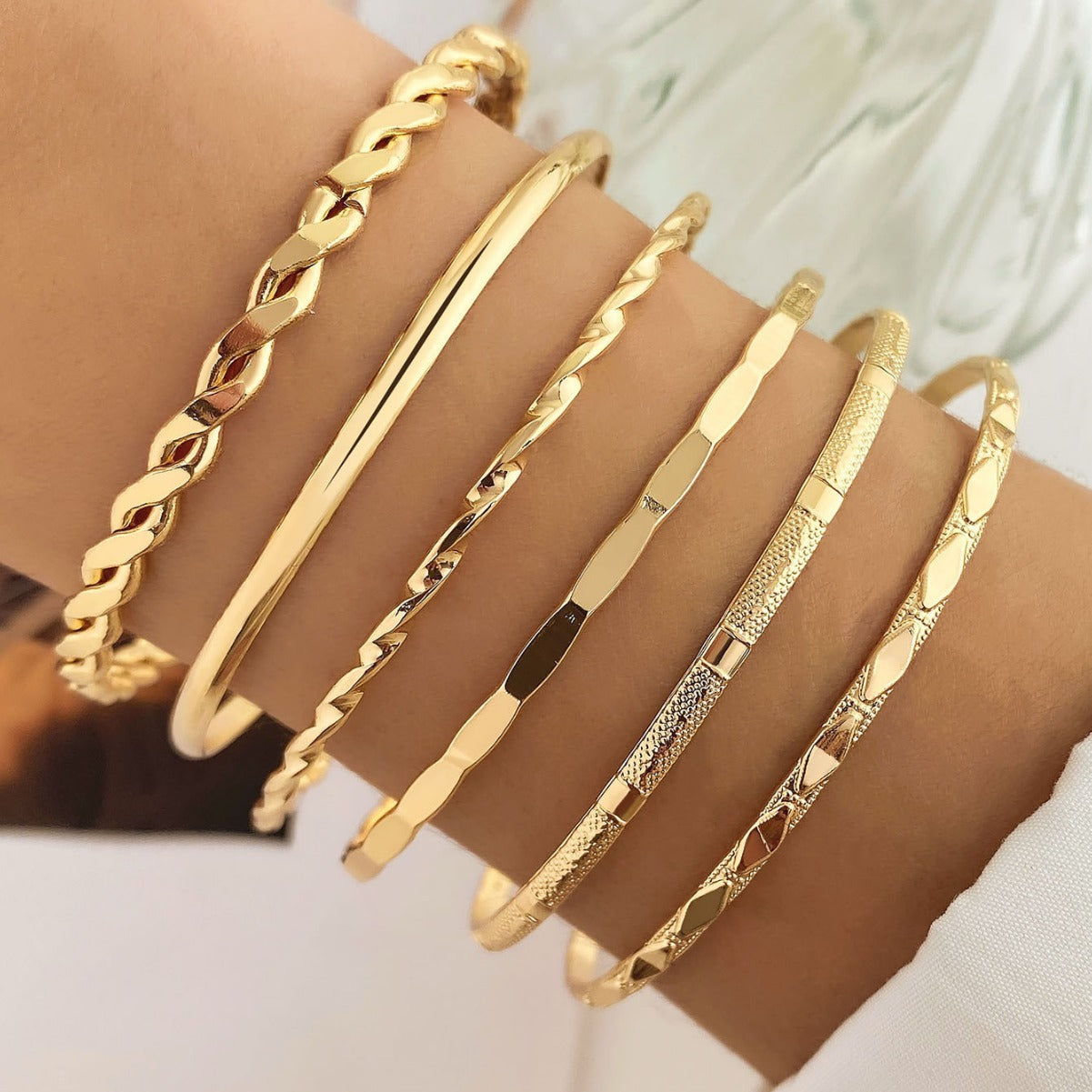 Bohemian Metal Chain Bracelet Set