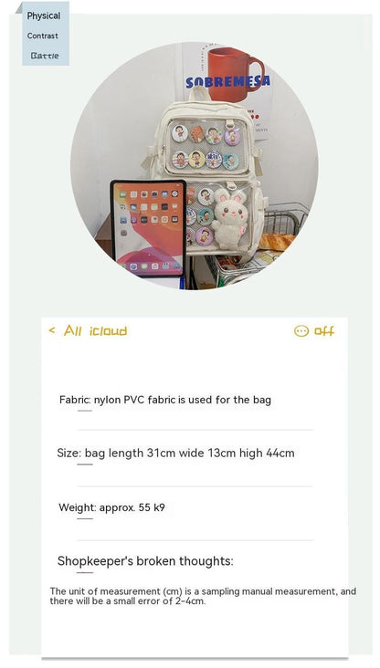 Large Capacity Transparent Shoulder Bag