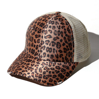 Ponytail Baseball Cap Cross Hole Opening