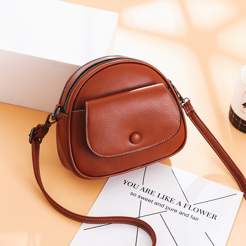 PU shoulder retro messenger bag