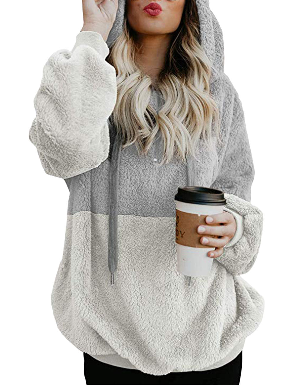 Women Casual Plush Hoodie