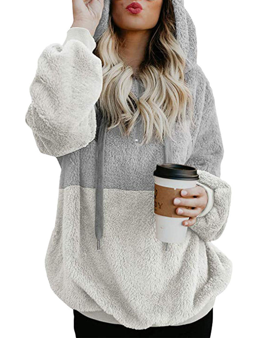 Women Casual Plush Hoodie