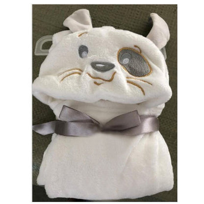 Baby fleece Cartoon Style bath hooded towel