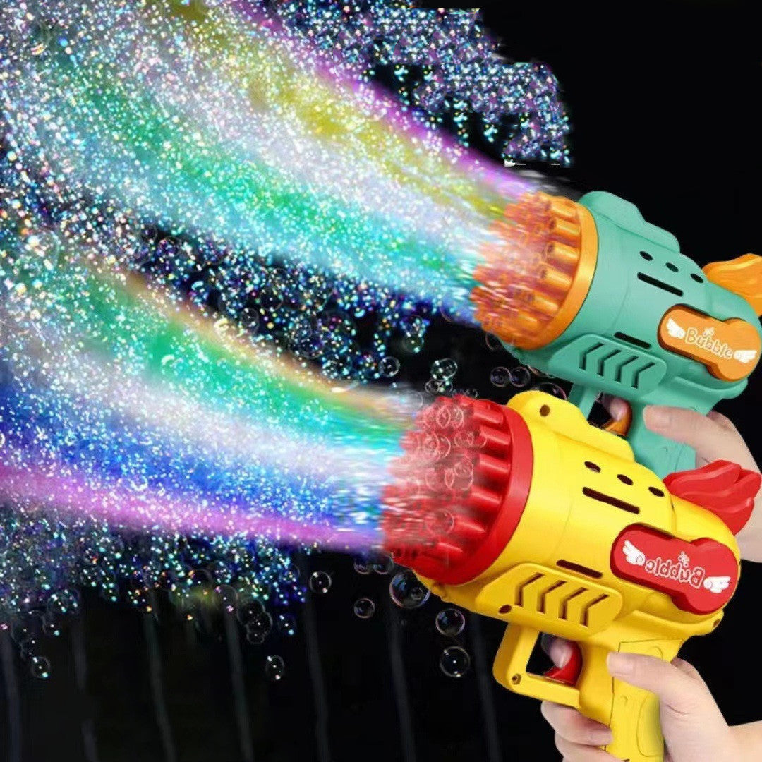 光るバブルガン ガトリング 電動 子供用 小型玩具
