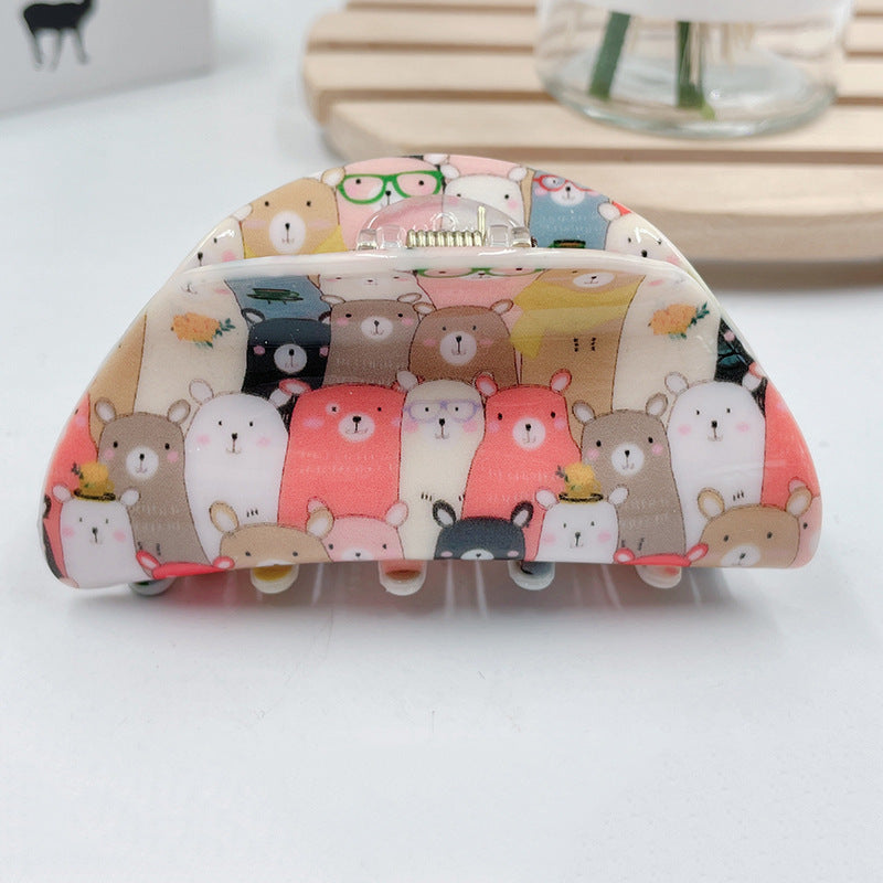 Cute Cartoon Print Hair Claw