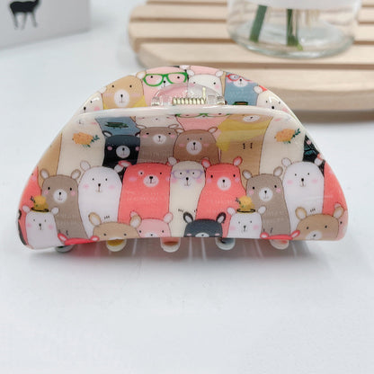 Cute Cartoon Print Hair Claw