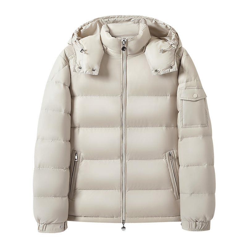 Warm Women's Glossy Hooded Jacket