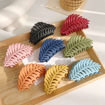 Version Of Leaf Hairpin Frosted Hair Catcher