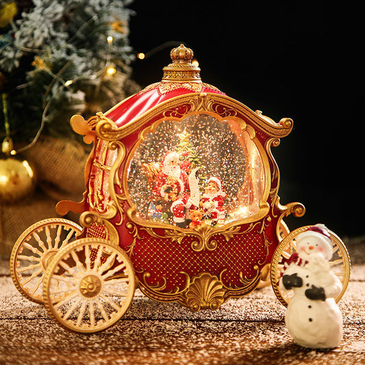 Christmas Eve Senta Claus Sleigh High-end with Crystal Ball Music