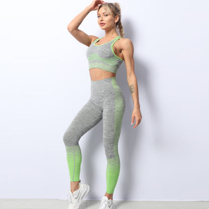 SEAMLESS KNITTED LULU YOGA SUIT HIGH WAIST