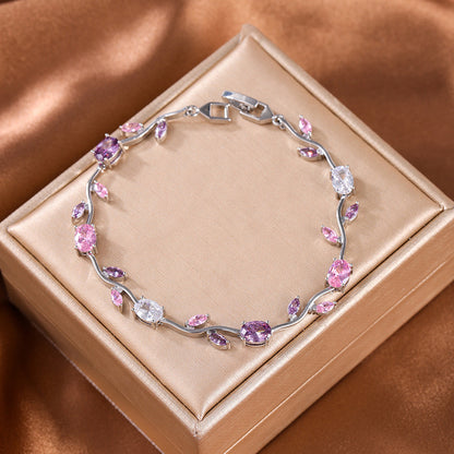 Zircon Tennis Bracelet Bride Ornament Combination