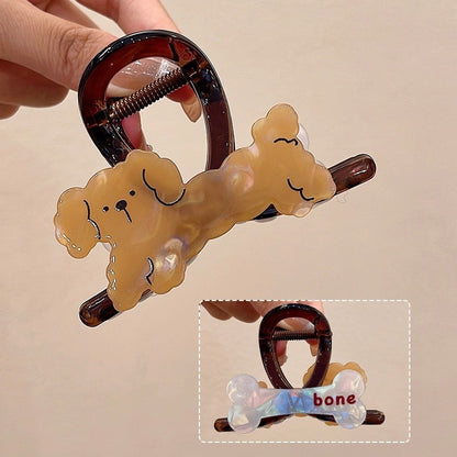 Cute Puppy Updo Hair Claw