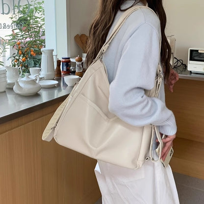 New Soft Leather Three-purpose Multifunctional Backpack & Shoulder Bag